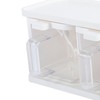 Seasoning Box 3 Grids Plastic Clear Condiment Box with Handle