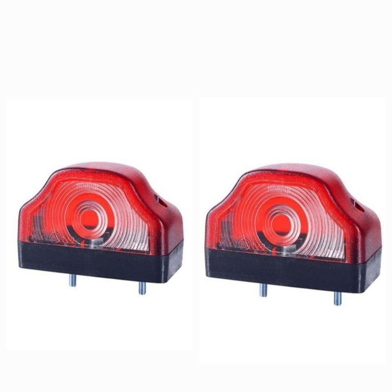 MelTruck® 2 x Red Number Plate Light Position Light Rear