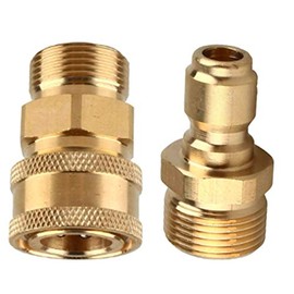 MIZORLIE Pressure Washer Adapter Set,M22 Male Thread Fitting, 3/8" Quick Connect kit,5000 PSI