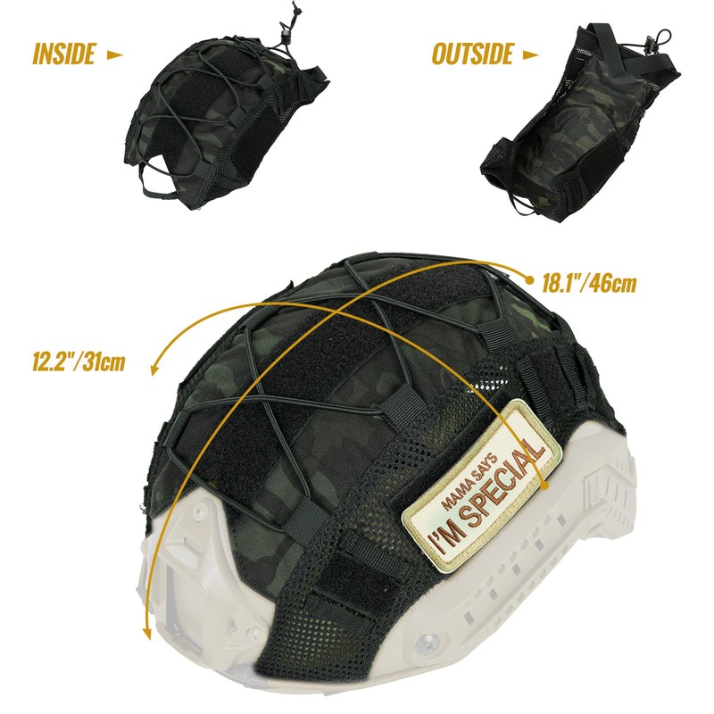 OneTigris Multicam Helmet Cover for Ops-Core Fast PJ & OneTigris