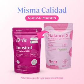 B-FIT B Myo Inositol y D Chiro Inositol - Fórmula 40:1 | 30 porciones, Alta Biodisponibilidad, Mezcla Enriquecida con NAC y Folatos (Limón)
