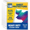 100 Pack Heavy Duty Sheet Protectors Crystal Clear 8.5x11" Page