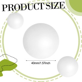 SEEVOR 20 Pack Balls Table Tennis Balls with Organizer Bag 40mm Color Plastic Ball Bulk Washable Small Game Balls for Party Decoration Handcrafted Art Carnival Pool Games Pet Toy (White)