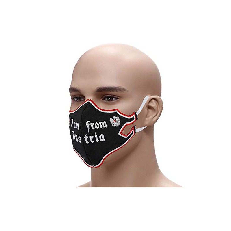 Designer Protective Mask I AM from Austria Elegant Embroidered Mouth