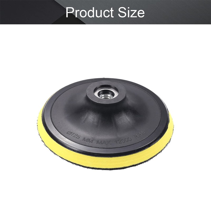 Utoolmart 5 inch Hook and Loop Backing Pad, Grinder Sanding