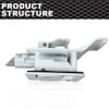 CROSSDESIGN White Paddle Entry Door Lock Latch Handle Knob Deadbolt