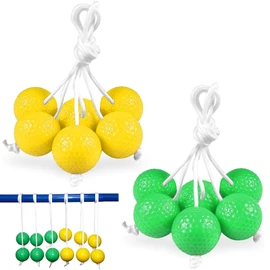 6 Pairs Golf Balls, Outdoor Ladder Golf Balls, 40 mm Hard Golf Training Balls, Bolas Toss Toss Game, Ladder Toss Balls, for Group Activities, Children's Activities, Family Interaction Games - Green +
