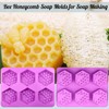 SIQINZONGWA 2 Pack Honeybee Soap Molds, 3D 6-cavity Bee Silicone