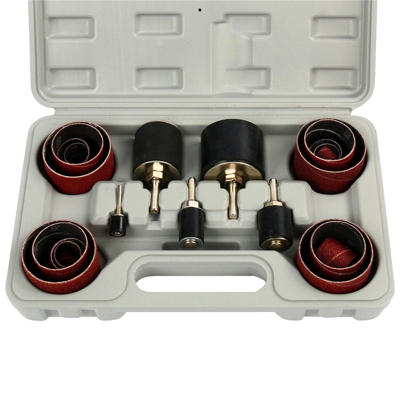 FreeTec 25pcs Sanding Round Drum Set for Woodworking Drill Press