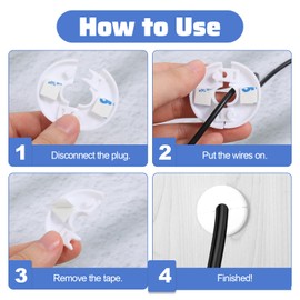 2pcs Wall Grommets for Cables Walls Cable Pass Through Accessories Wall Bushing Grommet Cable Grommets Routing Kit for Ethernet Cables Organizing Protecting Cord