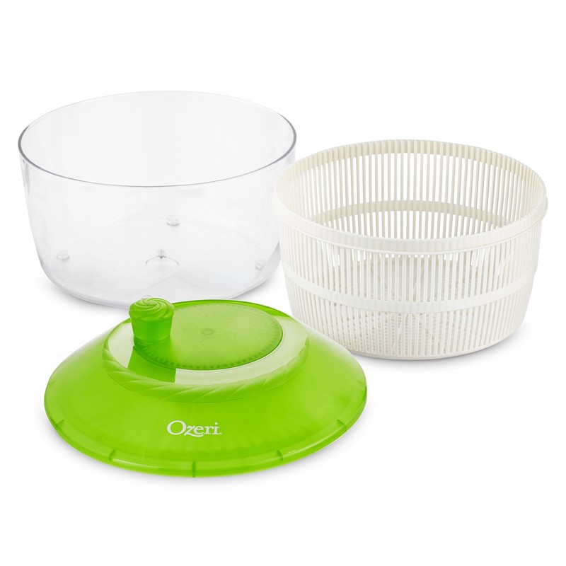 Ozeri Italian Made Fresca Salad Spinner and Serving Bowl, BPA-Free,