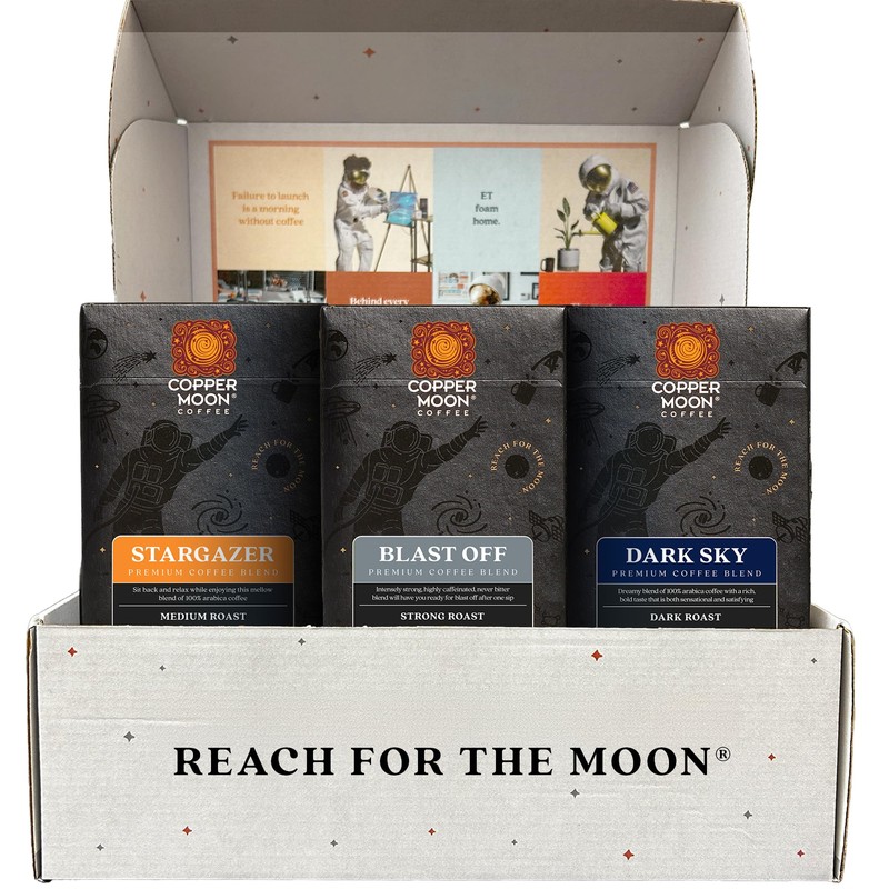 Copper Moon Coffee Gift Box, Single Serve Pods for Keurig