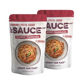 Always Fresh, Two Servings, Classic Marinara Gourmet Pasta Sauce (2-pack), Le Sauce & Co. Imported Italian San Marzano Tomatoes, Marinara Pasta Sauce, Tomato Sauce, Red Sauce, Spaghetti Pasta