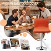 SONNACH Bar Stool Covers, Velvet Barstool Slipcovers with Back, Slipcovers