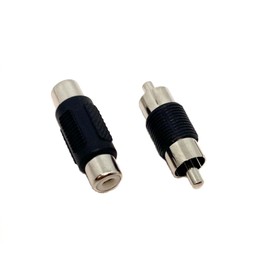 Dolphin Automotive 2 Pack RCA Phono Joiner Audio Visual Video Coupler Adapters One Male/Male AND One Female/Female (Male/Male Female/Female)