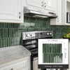 Green Long Hexagon Tile Peel and Stick Backsplash, 10 Sheets