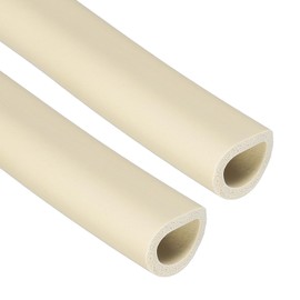 PATIKIL 18mm ID x 24mm OD x 1m Long Pipe Insulation Foam Tube, 2pcs Pipe Cover Wrap Roll EPDM Bar Tubing for Handle Grip HVAC Air Conditioner Units, Beige