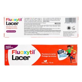 2 Pastas Fluoxytil Flúor + Calcio Fresa Fresca 75 Ml 1400ppm