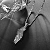 Angel Wings Necklace Sterling Silver Single Wing Necklace for Men