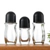 TOPWEL 2PCS 50ml/1.69oz Empty Clear Deodorant Glass Roller Bottles Refillable