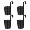 uxcell Rail Planter for Outdoor Plants, 4 Pcs 4" Iron