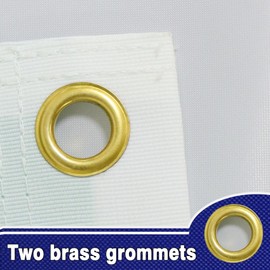 MIDLE Double Sides QC Quebec Flag 2x3 Ft Small Outdoor - Embroidered White fleurs-de-lis |Quadruple Stitched Fly Ends| House Decoration Canada Province Drapeau Fleurdelisé Banner