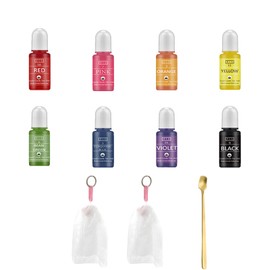 Canollo Set di 8 colori per sapone, 8 x 10 ml, colore per sapone per la produzione di sapone, colori liquidi per bombe da bagno, saponi fatti a mano, melma, argilla, artigianato