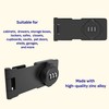 RETRIN 3-Digit Combination Lock, Black, Keyless, Zinc Alloy, Cabinet Door