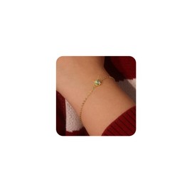 Gold Bracelet for Women Ladies, 14K Gold Plated Bracelet S925 Sterling Silver Adjustable Bracelet with Zirconia Ring Ball Diamond Bracelet, Fashion Everyday Simple Elegant Gold Bracelet Jewelry Gifts