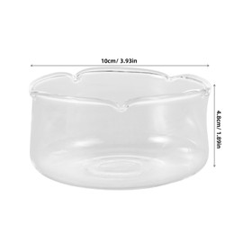 TOPPERFUN Transparent Glass Pot for Hydroponic Plants Clear Lotus Planter Bowl Decorative Glass Vase Small Indoor Office Flowerpot