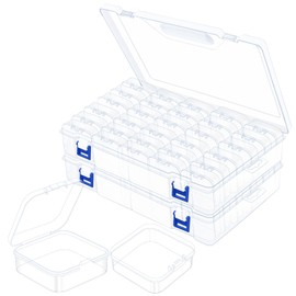 FDKYOEK 92 PCS Bead Organizer Box, Plastic Bead Storage Containers, Clear Beads Case Storage Organizer for Jewelry Making Small Craft Diamond Art Accessories