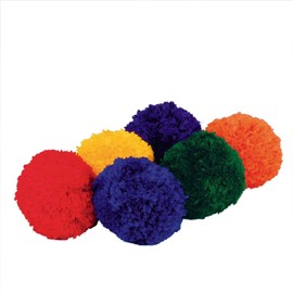 S&S Worldwide Spectrum Fleece Balls (Set of 6)