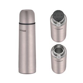 THERMOcafé by THERMOS TC Beverage Bottle Rose Mat 0.50 L, Thermos Flask with Stainless Steel Cup, 12 Hours Hot & 24 Hours Cold, Leak-Proof, for School, On the Go and Office