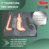 Footprint Adjustable Pipe Wrench - 7 Inch Heavy Duty Strong