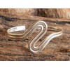 Fly Style Sterling Silver Bangle - Wave Bangle - Silver
