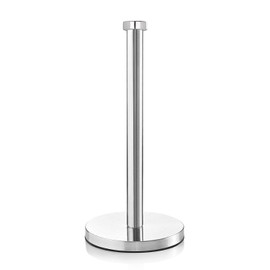 Kitchen Roll Holder Pole | Heavy Duty Kitchen Towel Stand, Worktop Paper Holder Brushed Stainless Steel | Free Standing Stick Paper Stand with Weighted Base