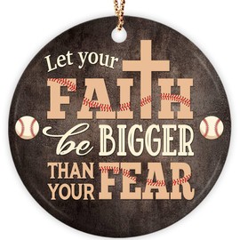 Tiny Detalles Baseball Ornament 2024, Baseball Ornaments for Christmas Tree, Sports Gifts for Boys, Ceramic Ornaments Xmas Hanging Tree Decor, Teenage Boys Gifts Ideas Christmas Keepsake