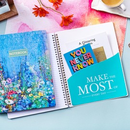 Spiral Notebook/Journal - College Ruled Notebook, 8.5" x 10.5", 55 Sheets/110 Pages, Notebook for Work & Note Taking, Journal for Office/School/Home, Thick Paper, Back Pocket, Hardcover