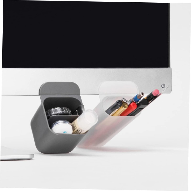 TEHAUX 3pcs Multi Functional Screen Pen Holders Trapezoidal Square Gray