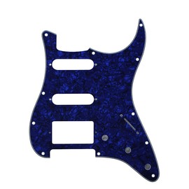 Guitar Anatomy Stratocaster HSS Humbucker Pickguard Scratchplate to Fit Fender USA MEX - Dark Blue Pearl