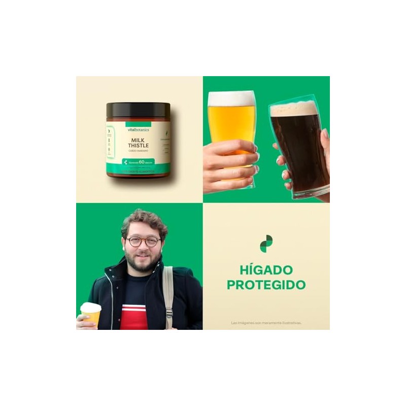 Cardo Mariano, Cúrcuma y Moringa Multivitamínico Natural VITAL BOTANICS
