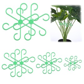 16 Stück Pflanzenstütze, Pflanzenhalter für Monstera Rankhilfe, Monstera Pflanze, Pflanzenhalter für Staudenhalter Garten Stützring, für Pflanzen/Blume/Hortensien/Tomaten (Grün)