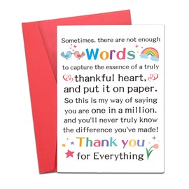 Thank You Cards for Teachers Doctors Mom Veterans Day Appreciation Gifts for Boss Coworkers Him Men Doctor Nurse Christmas Friendship Cards for Women Friends Birthday Farewell Leaving Valentine's Day