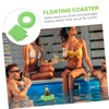 SHOWERORO 5 Sets Neoprene Pool Floaty Drink Holder Floating Beverage
