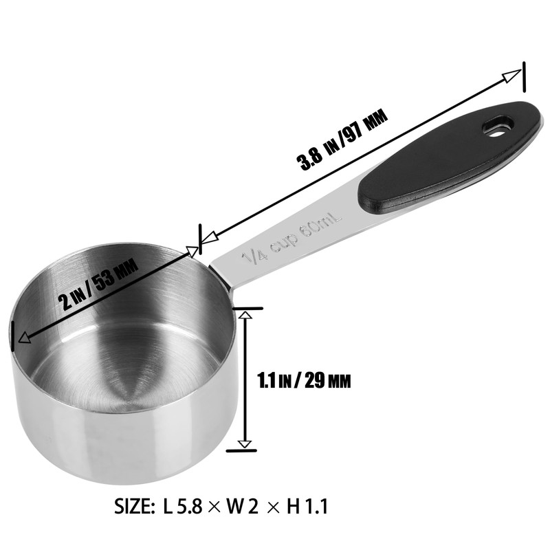 1/4 Cup Magnetic Stainless Steel Measuring Cup