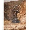 HAQUIL Witchy Moon Cycle Keychain, Retro Skull Moth Key Ring