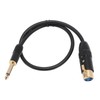 XLR Female to 6.35mm Mono Male Cable Gold Plated Connector