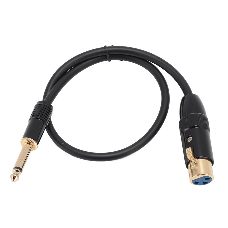 XLR Female to 6.35mm Mono Male Cable Gold Plated Connector