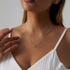 Amicon Gold Necklace, Dainty 14K Gold Plated Diamond Solitaire Necklaces