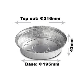 Jicyor 30PCS Round Foil Trays with Lids, 1100ml Tin Foil Containers with Lids, Aluminium Foil Trays with Lids,Round Foil Baking Trays Containers